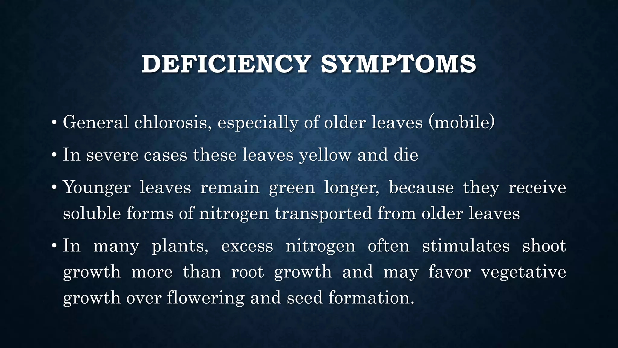 Effect and applications of different mineral nutrients on plants by Sohail