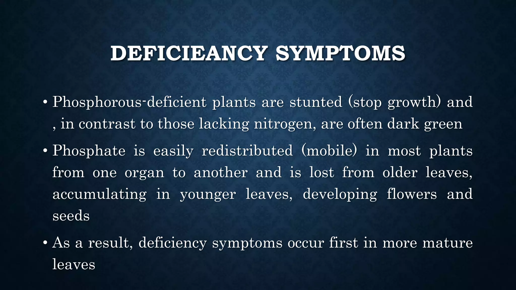 Effect and applications of different mineral nutrients on plants by Sohail