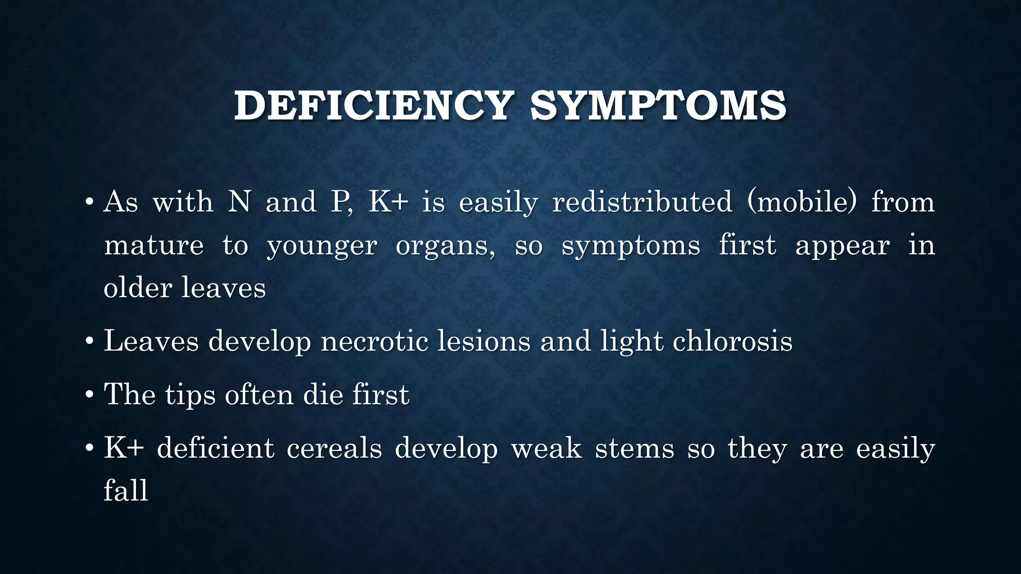 Effect and applications of different mineral nutrients on plants by Sohail