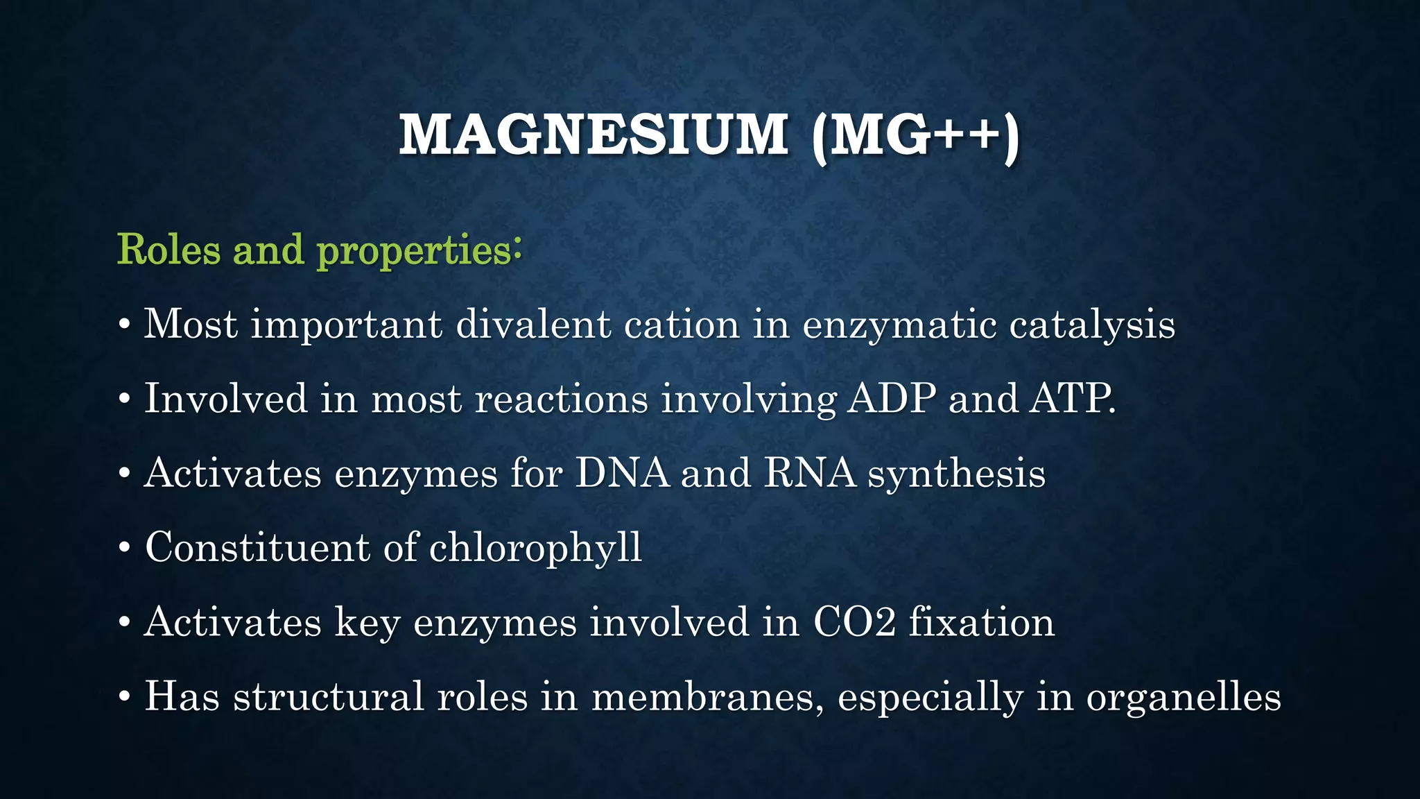 Effect and applications of different mineral nutrients on plants by Sohail