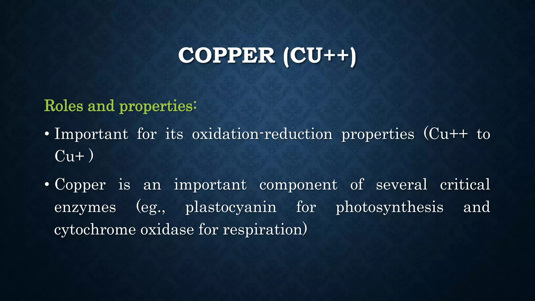 Effect and applications of different mineral nutrients on plants by Sohail