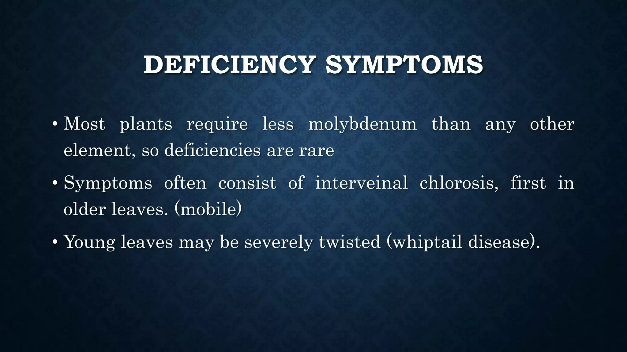 Effect and applications of different mineral nutrients on plants by Sohail