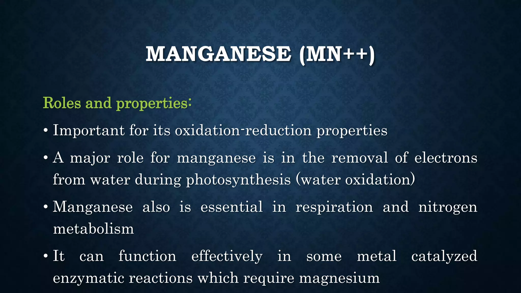 Effect and applications of different mineral nutrients on plants by Sohail