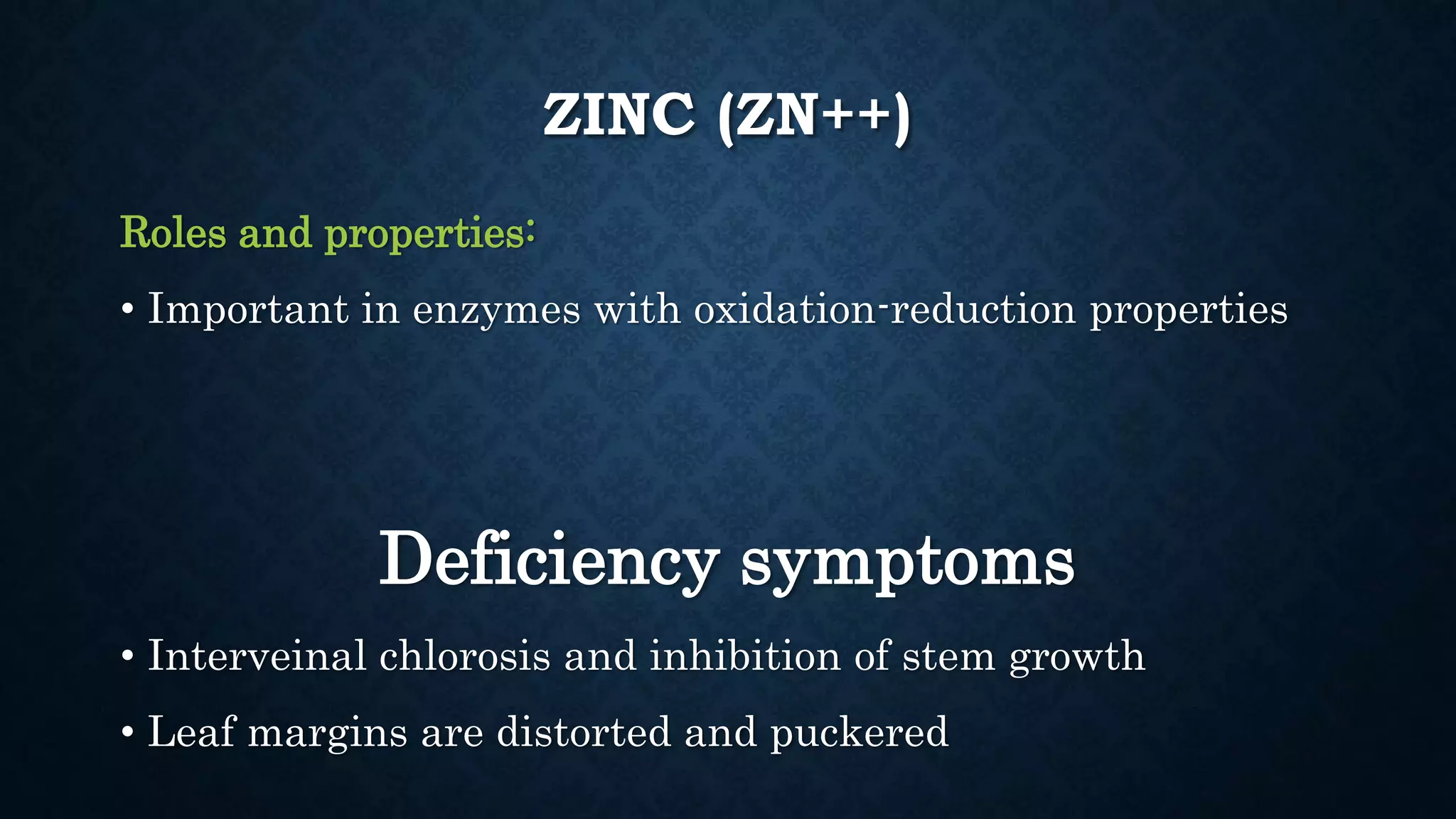 Effect and applications of different mineral nutrients on plants by Sohail