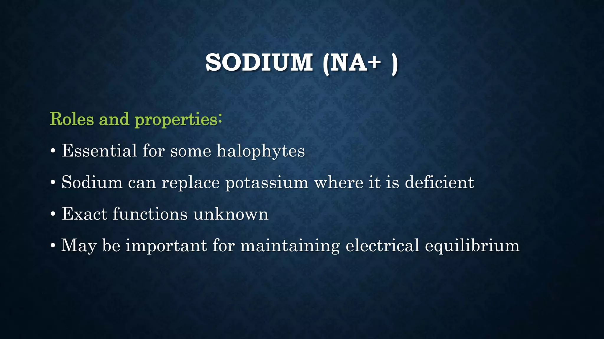 Effect and applications of different mineral nutrients on plants by Sohail