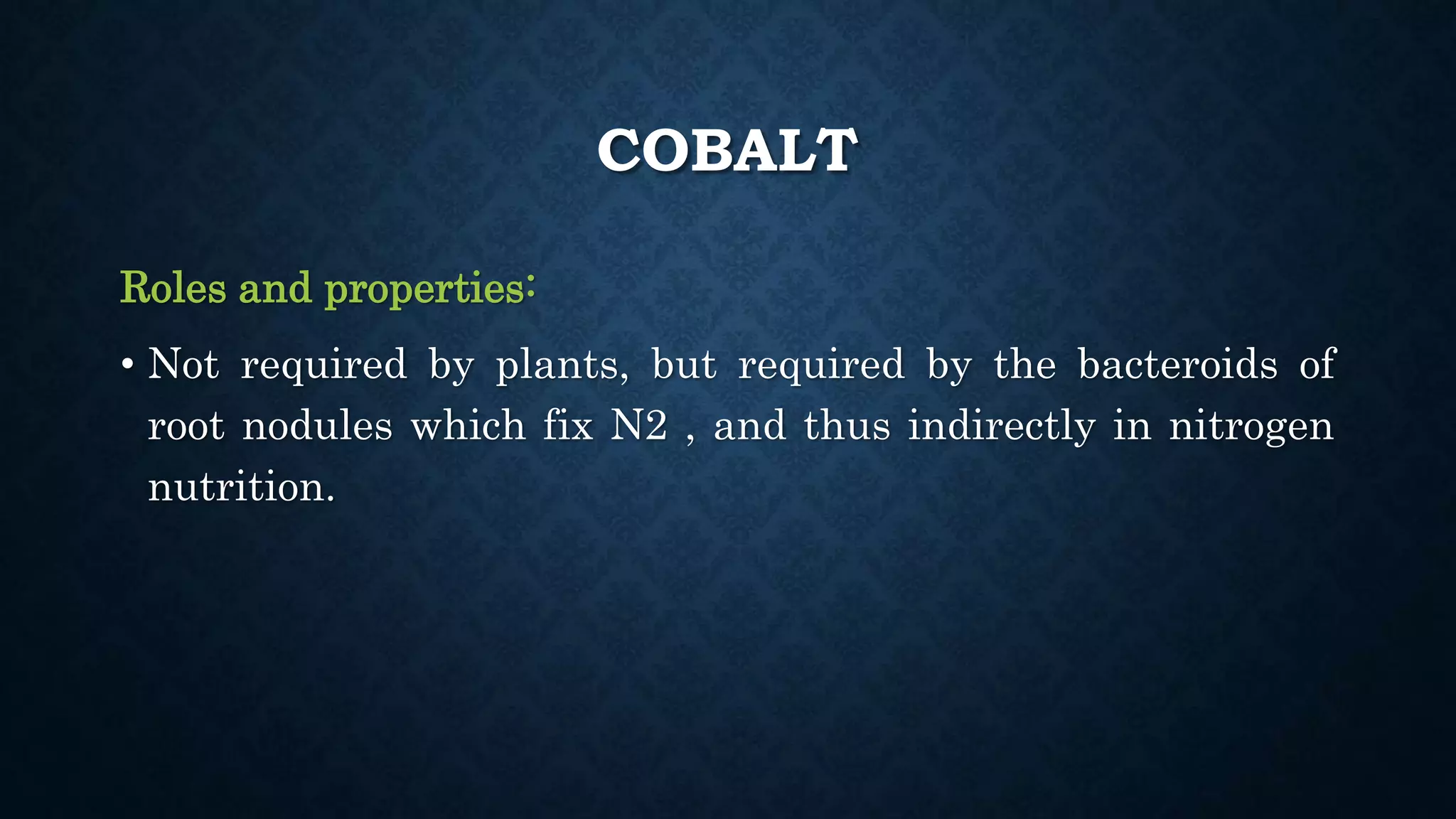 Effect and applications of different mineral nutrients on plants by Sohail