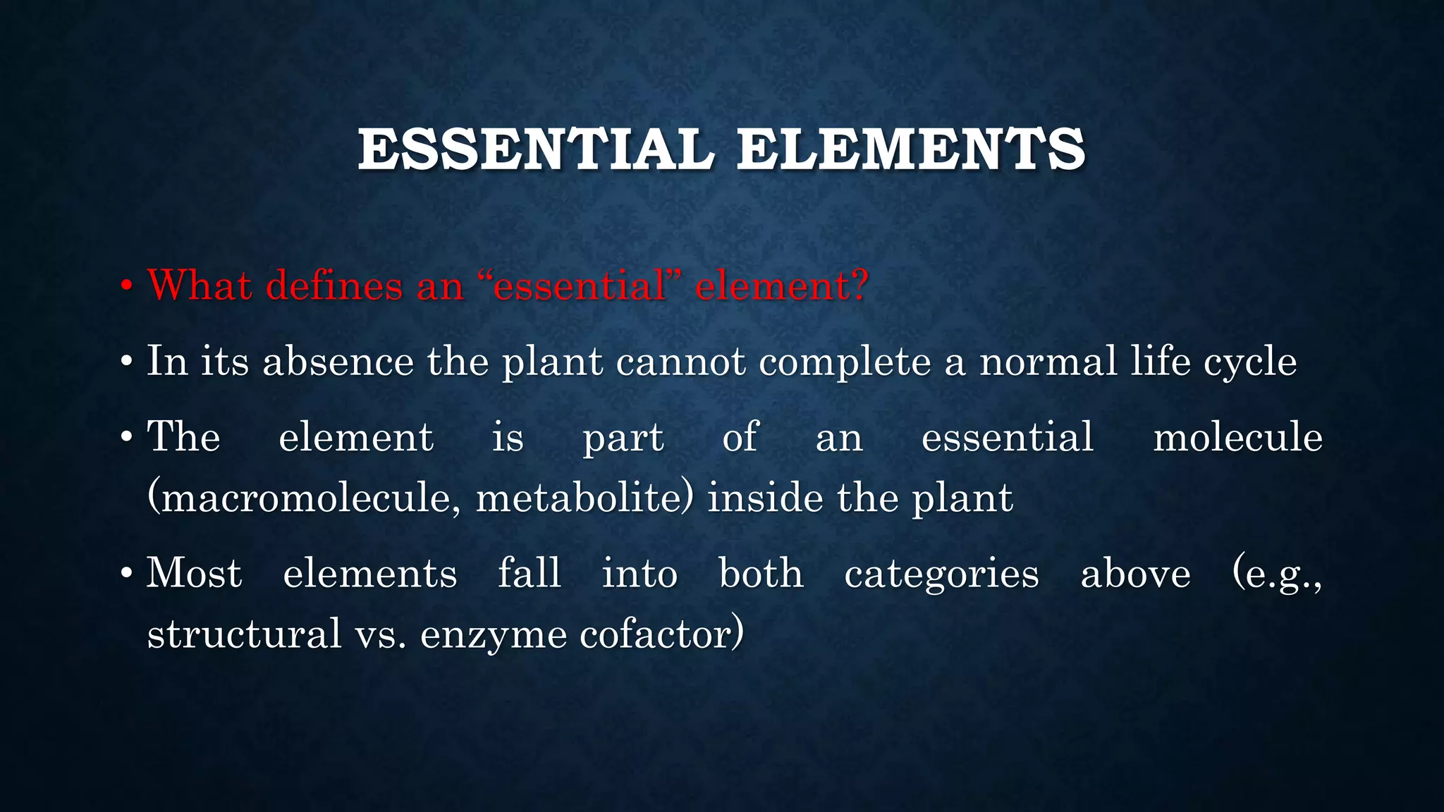 Effect and applications of different mineral nutrients on plants by Sohail