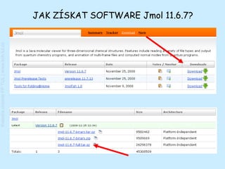 Katedra chemie FP TUL | www.kch.tul.cz


                                         JAK ZÍSKAT SOFTWARE Jmol 11.6.7?
 