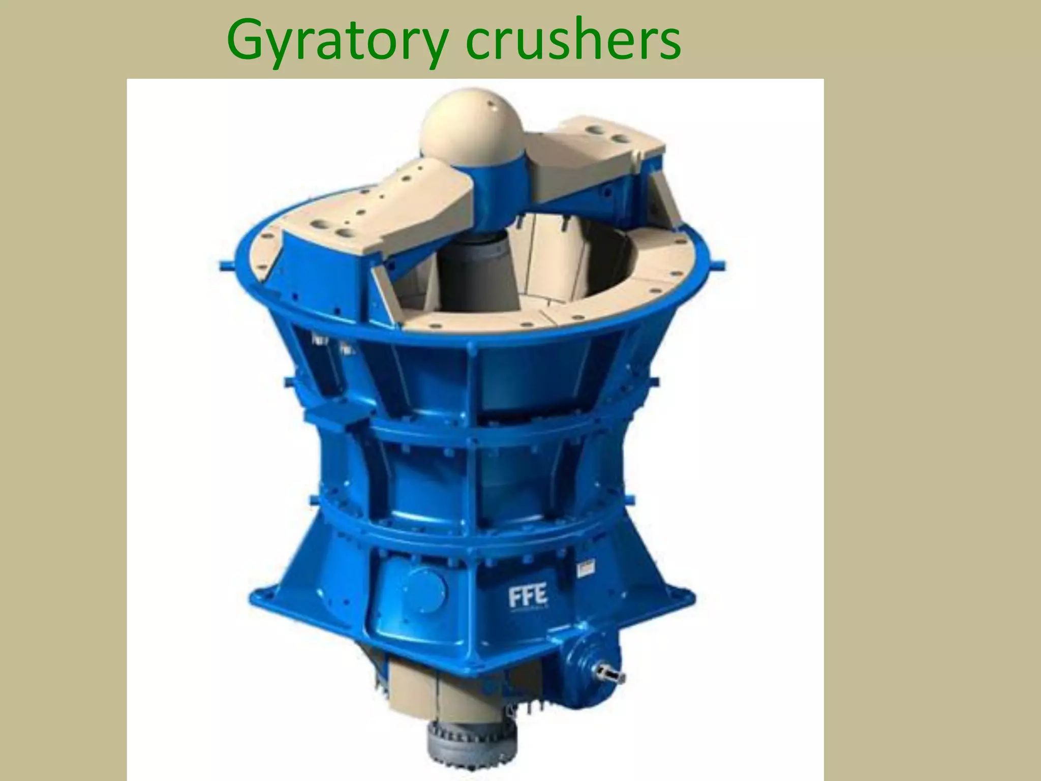 Gyratory crushers
 