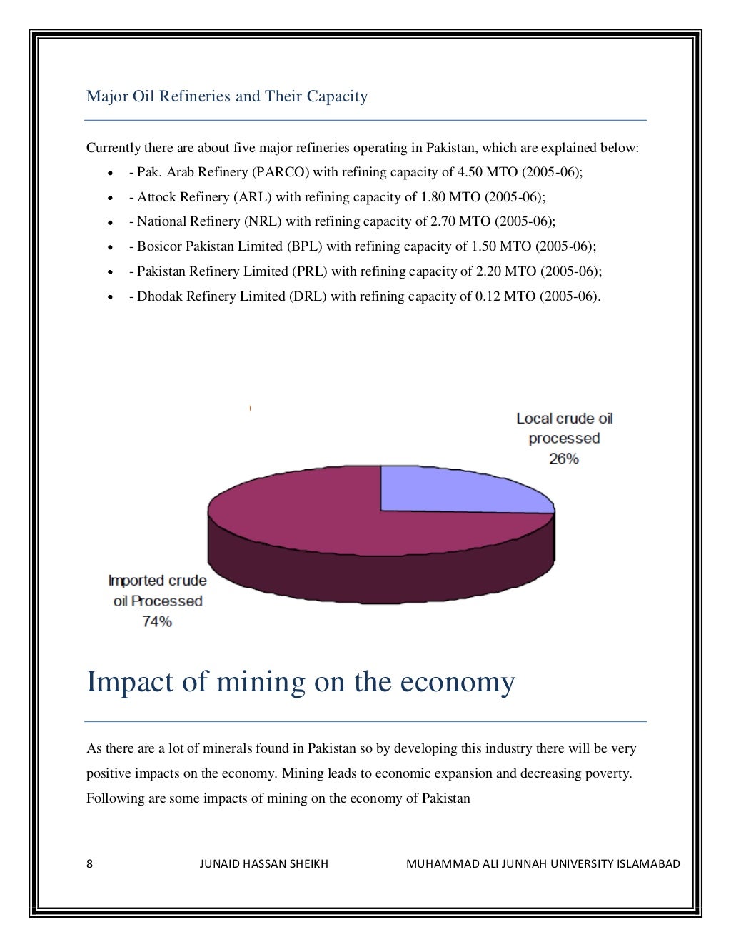Mineral resources of pakistan