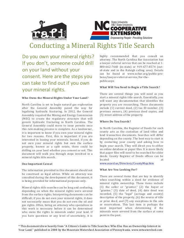 How to Conduct a Mineral Rights Title Search