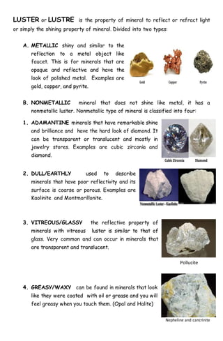 Identifying Minerals | PDF