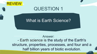 MINERALS AND ROCKS PRESETATION EARTH SCIENCE | PPTX