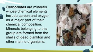 MINERALS AND ROCKS PRESETATION EARTH SCIENCE | PPTX
