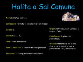 GuixNom: Guix.Composició: Format per sulfat  de calci deshidratat  que cristalitza en el sistema monoclínic. Duresa: 1’5 – 2.Densitat: 2’3 – 3.Color: Blanc, groguenc, vermell, o fins i tot negre a causa de les seves impureses.Forma Cristal·lina: Cristalls tabulars transparents.Propietats: Sulfat de calci anhídric i aigua. .Origen: A l’ antic egipte.Classificació: Originats per Precipitació.Utilitats: En la construcció , per millorar les terres agrícoles i per obtenir àcid sulfúric. Propietats: Sulfat de calci anhídric i aigua