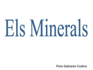 Els Minerals Pere Galceran Codina 