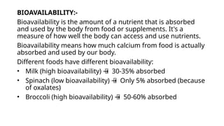 Calcium & Iron – Vital Minerals for Bone Health & Blood Formation | PPTX