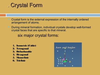 Crystal Form Example Minerals | PPT