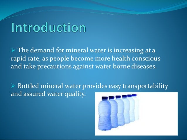 business plan for mineral water company