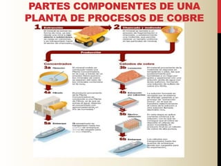 PARTES COMPONENTES DE UNA
PLANTA DE PROCESOS DE COBRE
 