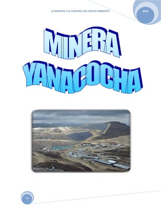 LA MINERÍA Y EL CONTROL DEL MEDIO AMBIENTE 2010
14
 