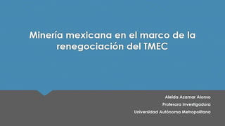 Minería mexicana en el marco del TMEC