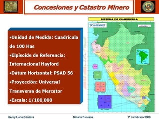 Henry Luna Córdova   Minería Peruana   1º de febrero 2008
 