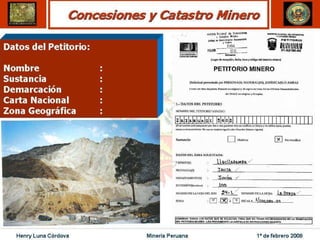 Henry Luna Córdova   Minería Peruana   1º de febrero 2008
 