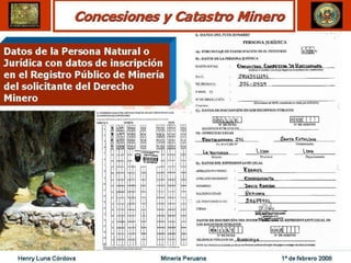 Henry Luna Córdova   Minería Peruana   1º de febrero 2008
 