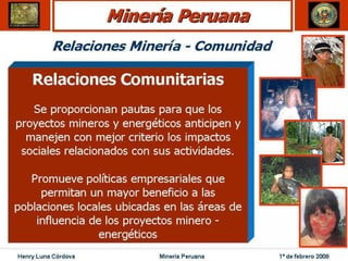 Henry Luna Córdova   Minería Peruana   1º de febrero 2008
 