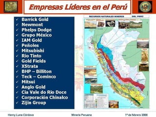 Henry Luna Córdova   Minería Peruana   1º de febrero 2008
 