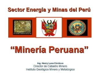 Henry Luna Córdova   Minería Peruana   1º de febrero 2008
 