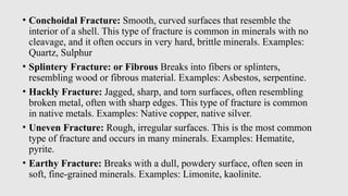 Splintery Fractures Example minerological identification of Rasa dravyas.pptx