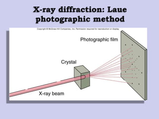 X-ray diffraction: Laue
photographic method
 