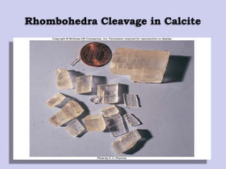 Rhombohedra Cleavage in Calcite
 
