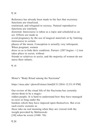 Miners Body Ritual among the Naciremahttpsmsu.edu~j.docx