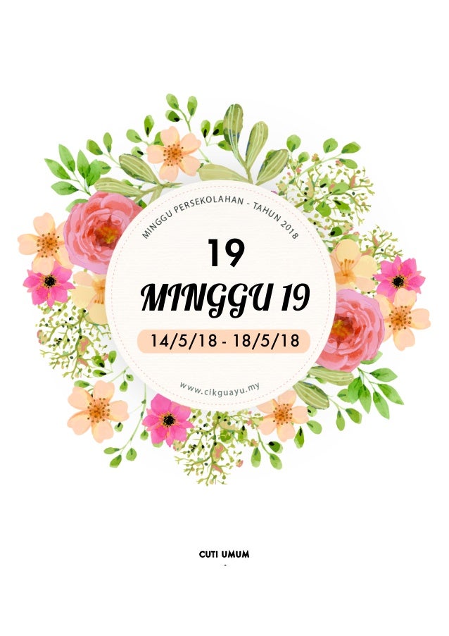 Minggu persekolahan-2018