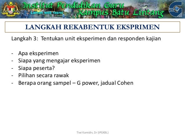 Pengenalan Rekabentuk Penyelidikan Pendidikan