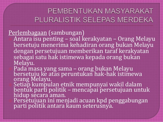 Pluraliti & Masyarakat Pluralistik di Malaysia