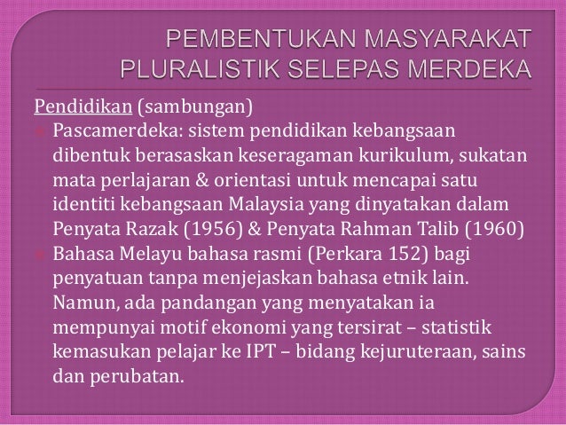 Pluraliti & Masyarakat Pluralistik di Malaysia
