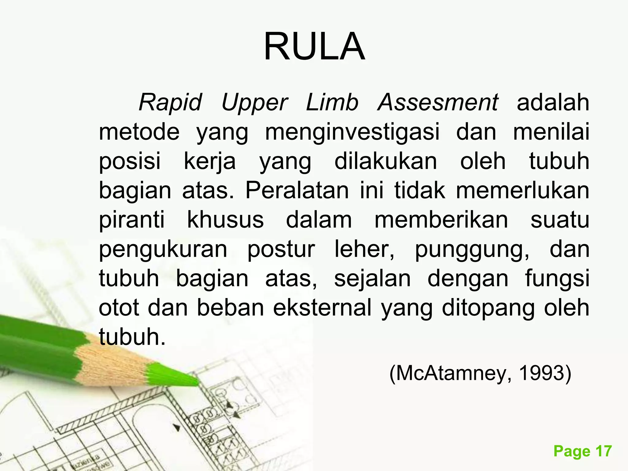 Post Ur Rula Minggu5 analisis postur kerja | PPTX