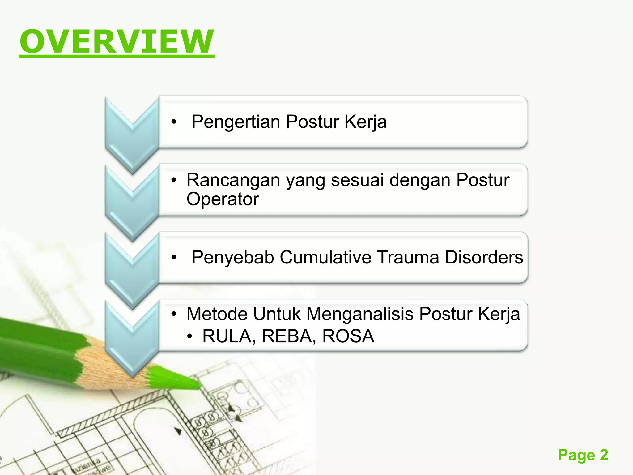 Minggu5 analisis postur kerja | PPTX
