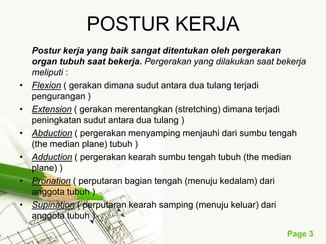 Minggu5 analisis postur kerja | PPTX