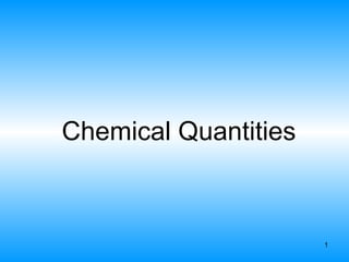 1
Chemical Quantities
 
