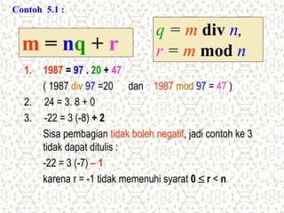 ALGORITMA DAN BILANGAN BULAT ARITMETIKA MODULO | PPT