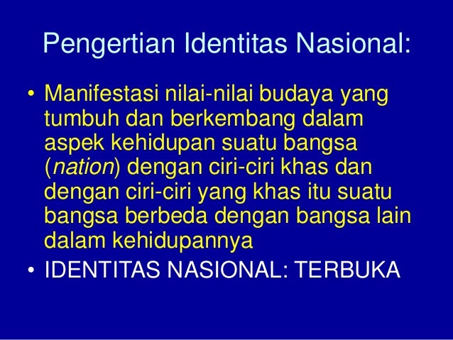 Identitas Nasional Dan Masyarakat Madani