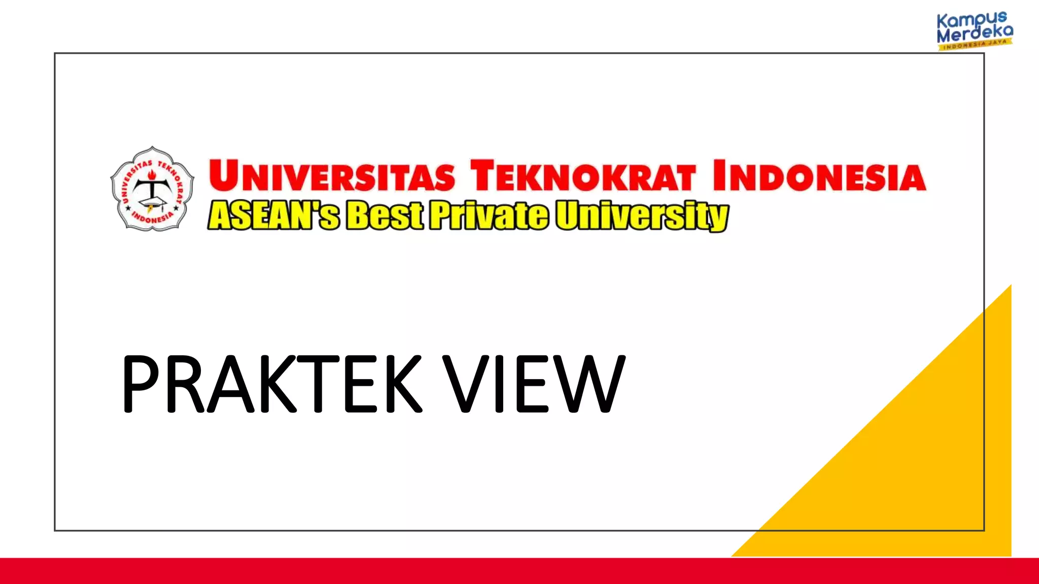 PRAKTEK VIEW