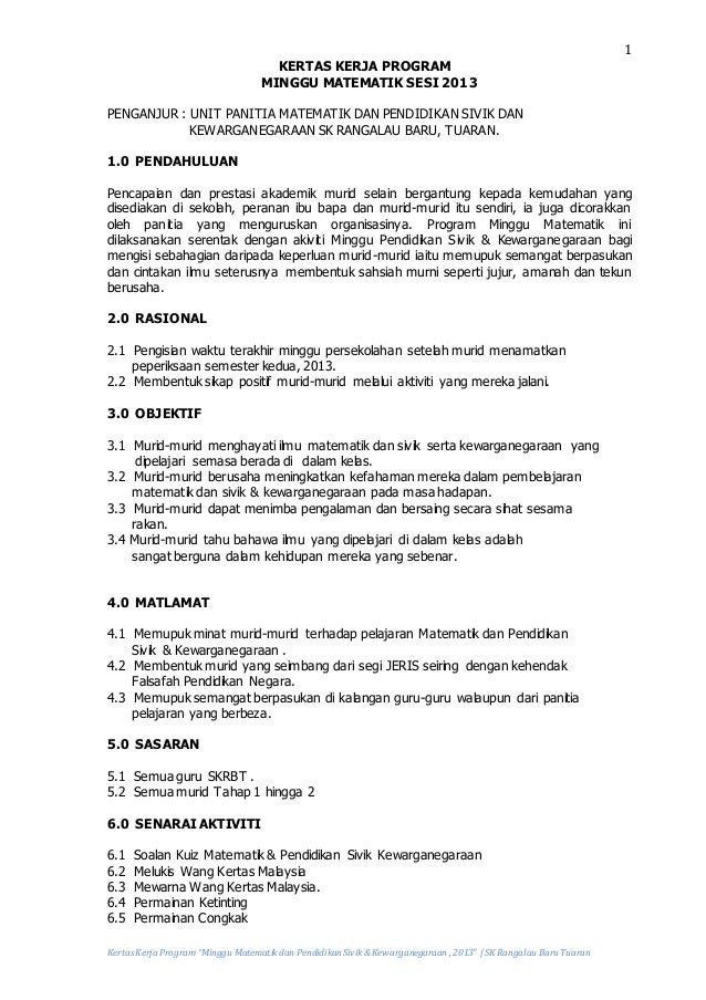 Minggu matematik 2013