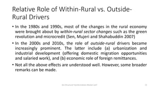 Structural Transformation in Rural Bangladesh: Is it Market Led?