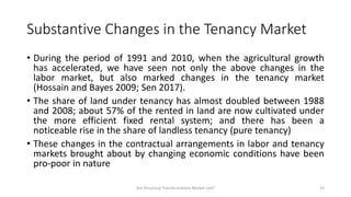Structural Transformation in Rural Bangladesh: Is it Market Led?